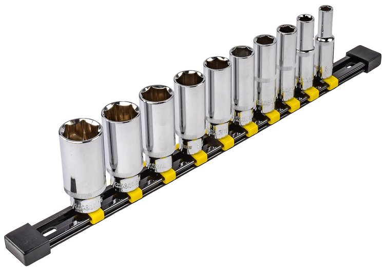 3/8 in. Drive SAE Deep Socket Set 10 Piece