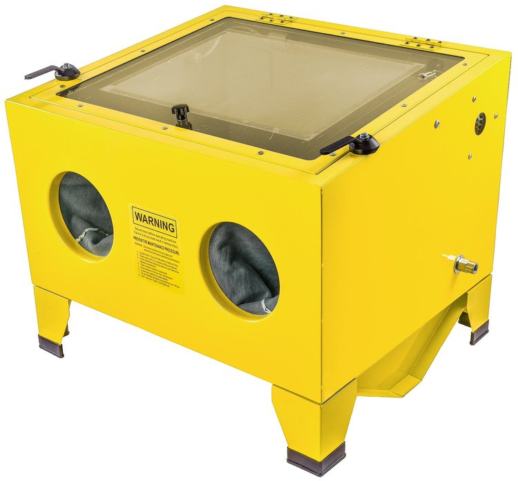 Bench Top Sandblast Cabinet 15-25 cfm @ 40-120 psi [Yellow]