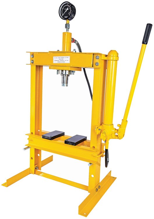 Hydraulic Shop Press with Pressure Gauge [10-Ton]