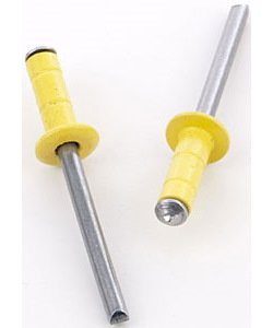 Aluminum 3/16" Rivets 3/8" Button Head, Steel Nail
