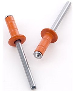 Aluminum 3/16" Rivets 3/8" Button Head, Steel Nail