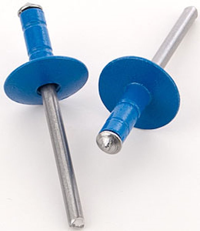 Rivets 3/16" Rivets, 5/8" Head, up to 3/8" grip