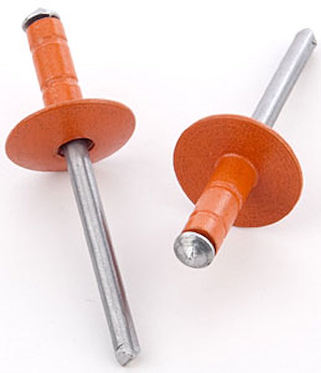 Rivets 3/16" Rivets, 5/8" Head, up to 3/8" grip