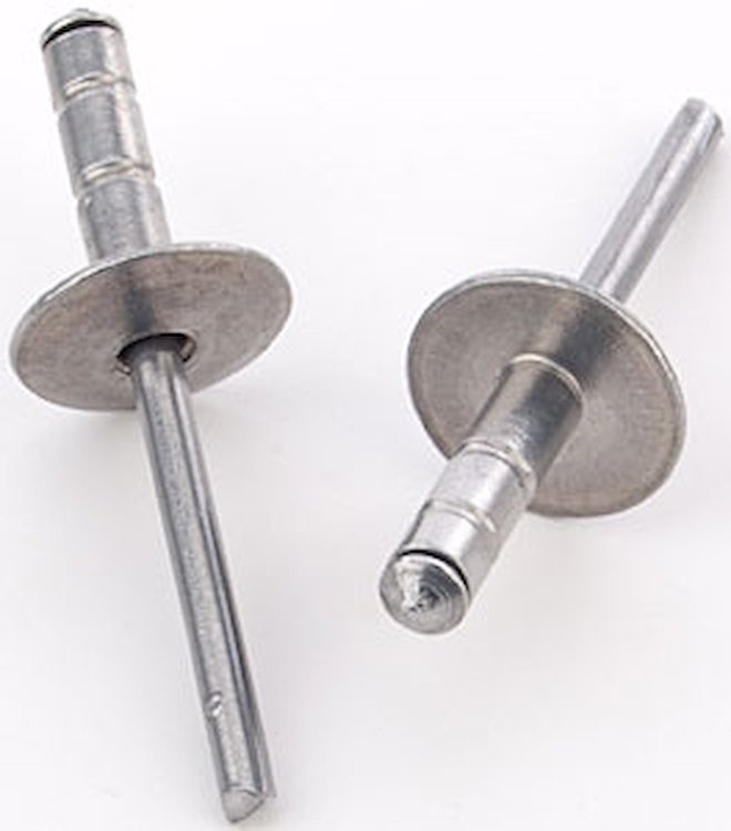 Rivets 3/16" Rivet, 5/8" Head, up to 1/2" Grip