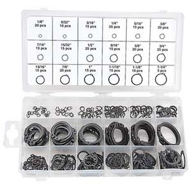 External Snap Ring Assortment Kit 300 Pc