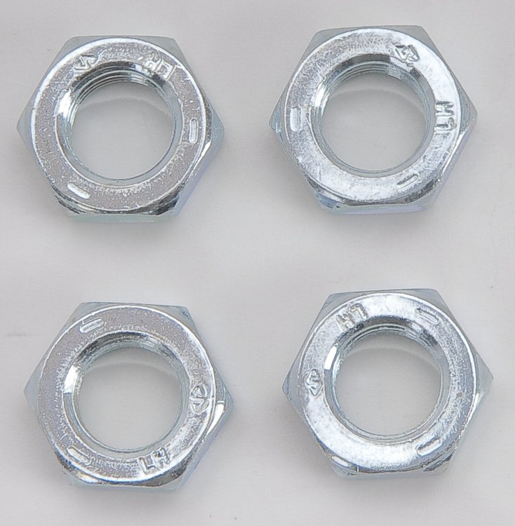 Zinc Plated Steel Jam Nuts 7/16"-20 LH