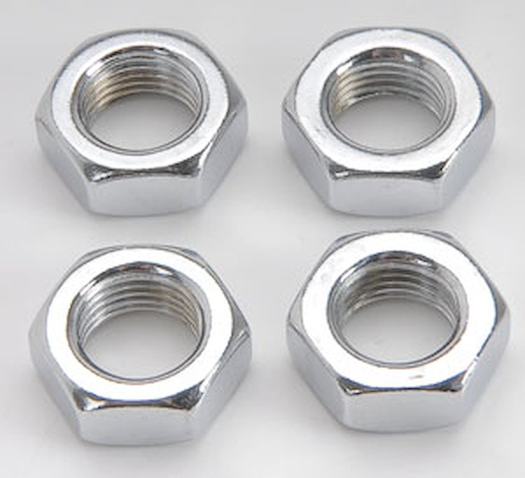 Chrome Plated Steel Jam Nuts 1/2"-20 RH
