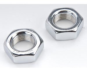Chrome Plated Steel Jam Nuts 5/8"-18 LH