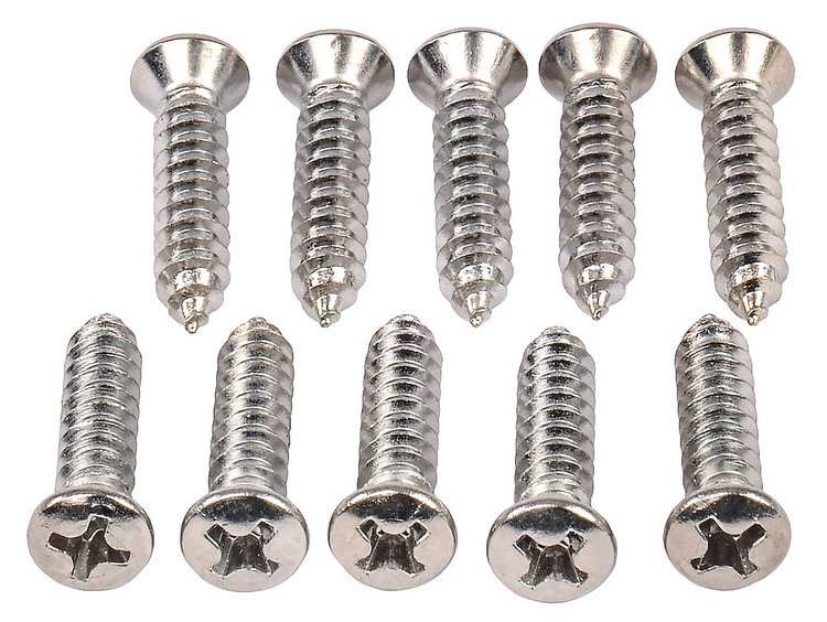 Phillips Oval Head Sheet Metal Screws 8 x 3/4 in. [Chrome]