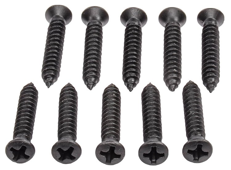 Phillips Oval Head Sheet Metal Screws 8 x 1 in. [Black]