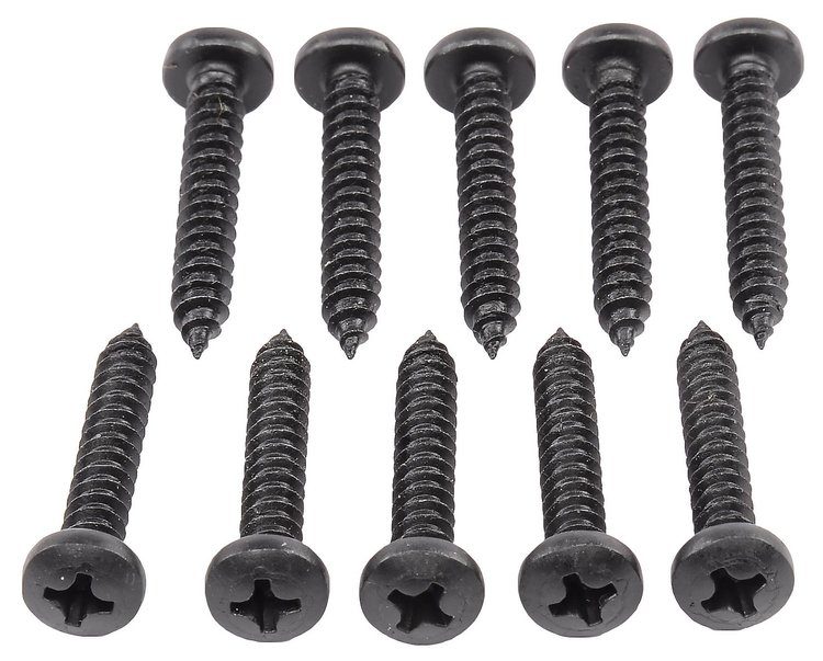 Phillips Pan Head Sheet Metal Screws 8 x 1 in. [Black]