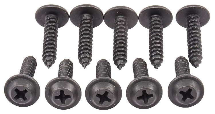 Phillips Flat Top Washer Head Trim Screws GM 8 x 3/4 in. [Black]