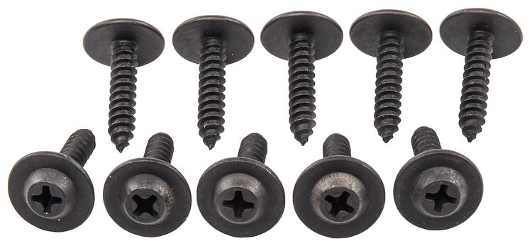 Phillips Flat Top Washer Head Trim Screws GM 8 x 3/4 in. [Black]