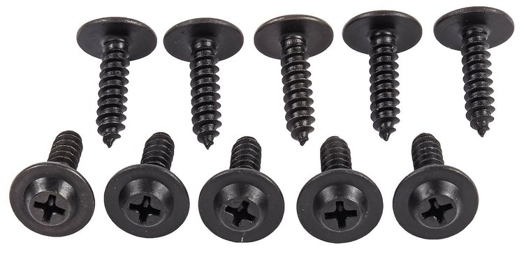 Phillips Flat Top Washer Head Trim Screws GM 10 x 3/4 in. [Black]