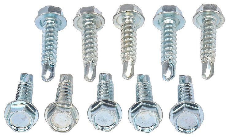 Indented Hex Head Tek Screws 8 x 3/4 in. [Zinc]