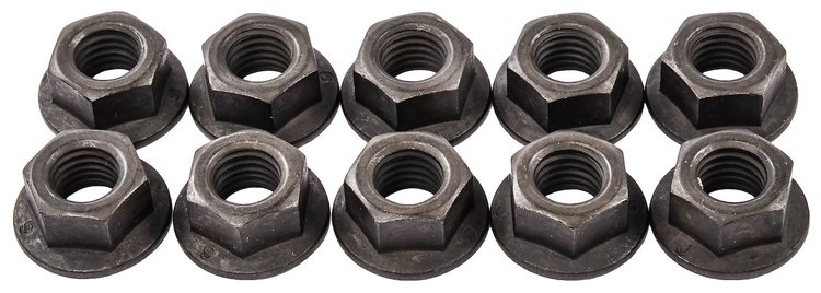 Metric Hex Flange Nuts 21 mm Flange [Black]