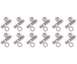 Header Stud Kit Fits Small Block Chevy & Other Engines w/ 3/8" Header Studs