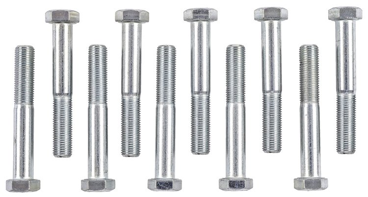 Hex Head Bolts, 3/8 in.-24 x 2 1/2 in. UHL, Carbon Steel, Grade 5 [Set of 10]