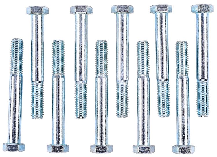 Hex Head Bolts, 3/8 in.-16 x 3 in. UHL, Carbon Steel, Grade 5 [Set of 10]