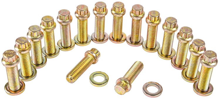 12-Point Intake Manifold Bolts [Zinc Dichromate/Gold]