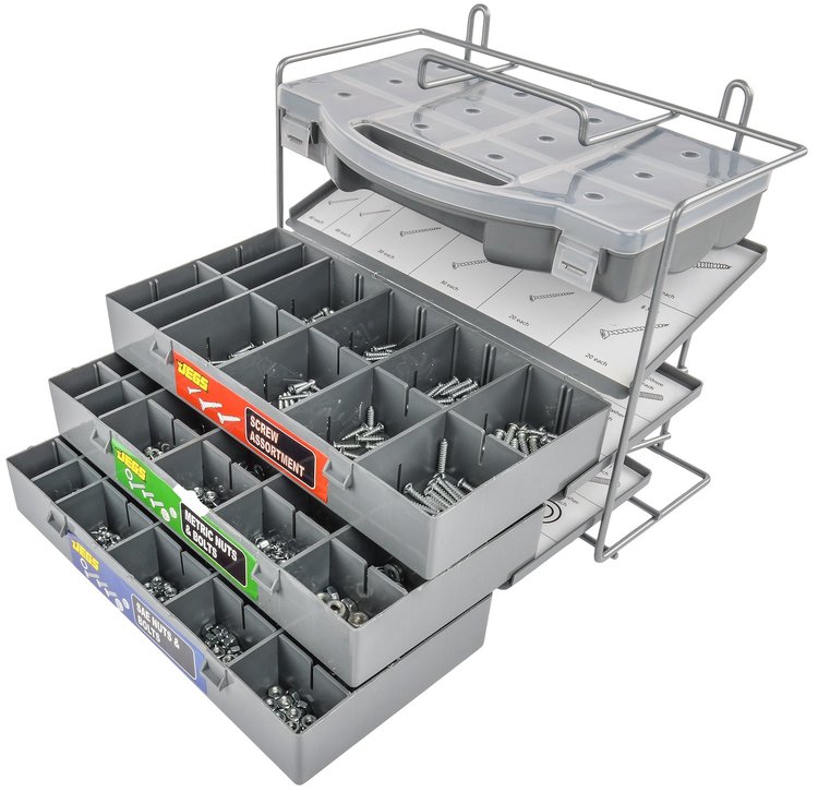 Nut, Washer & Screw Assortment [1,200-Piece]