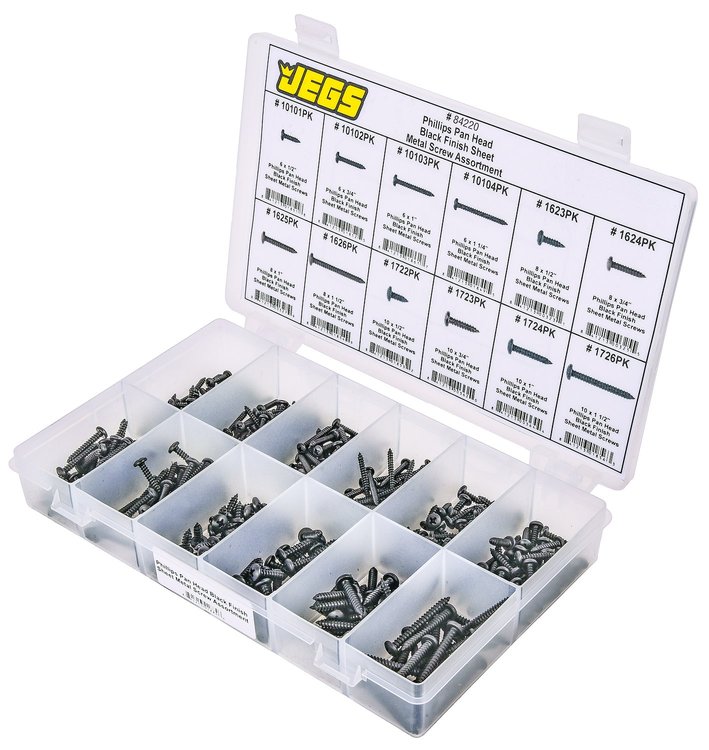 Philips Pan Head Sheet Metal Screw Assortment [420 Pieces]