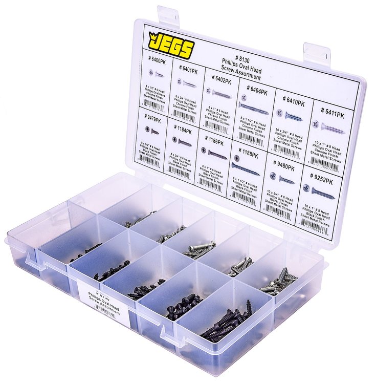 Philips Oval Head Screw Assortment [380 Pieces]