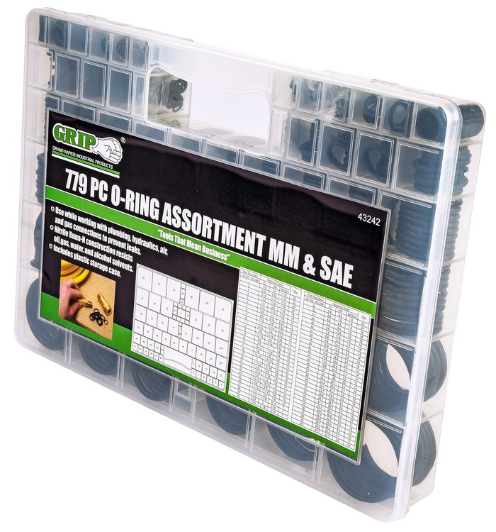 Nitrile Buna-N O-Ring Assortment (779-piece, Metric and SAE Sizes)
