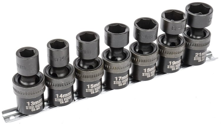 Swivel Impact Socket Set, 1/2 in. Drive [Metric 7-Piece]