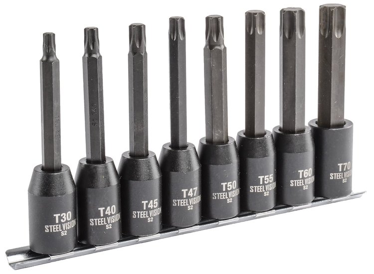 Star Bit Impact Socket Set 1/2 in. Drive 8 Piece