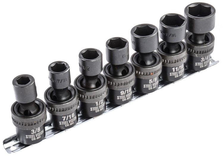 Swivel Impact Socket Set 3/8 in. Drive SAE