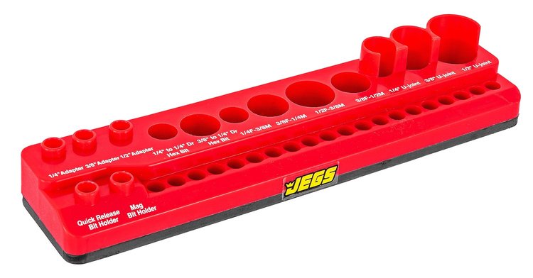 34-Piece Magnetic Socket Accessory & Bit Holder [Red]