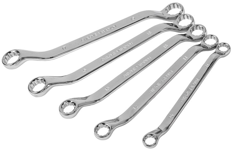 5-Piece Metric Offset Box Wrench Set
