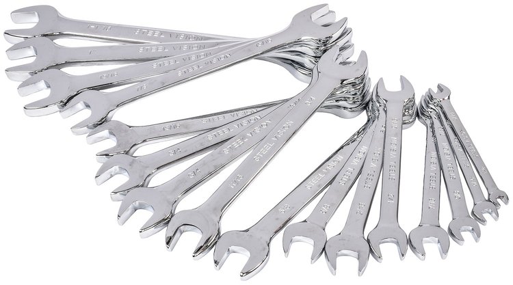 16-Piece SAE Open End Wrench Set