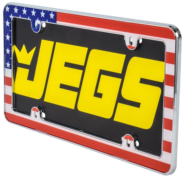License Plate Frame with USA Flag Design