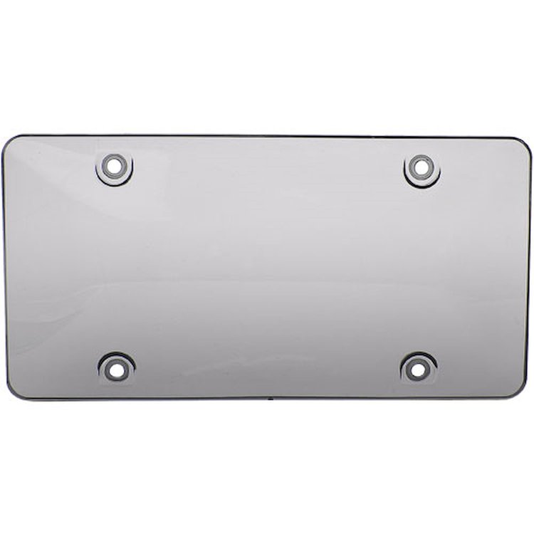 License Plate Cover Smoke Tinted Bubble Design