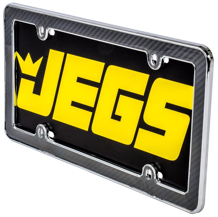 License Plate Frame with Carbon Fiber Design