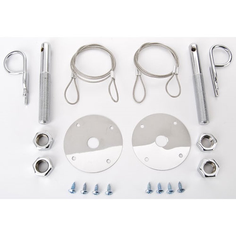 Hood and Deck Lid Pin Kit With Safety Clips & Lanyard