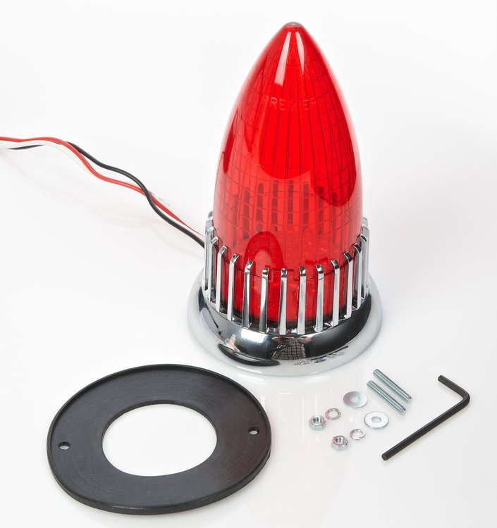 1959 Cadillac Style Tail Light Red Lens with LEDs