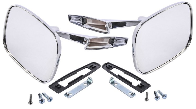 Manual Side View Mirror Kit for 1968-1972 GM Cars [Divet-Style Pivot End]