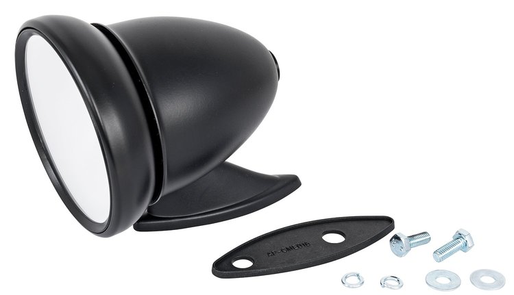 GT Racing Bullet-Style Side View Mirror [4 in. Black]