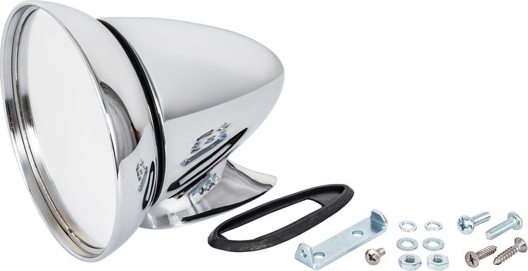 GT Racing Bullet-Style Side View Mirror [4-9/16 in. Chrome]