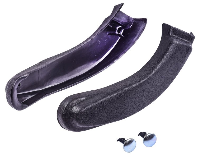 Bench Seat Hinge Covers for Select 1966-1972 GM Models [Black, Pair]
