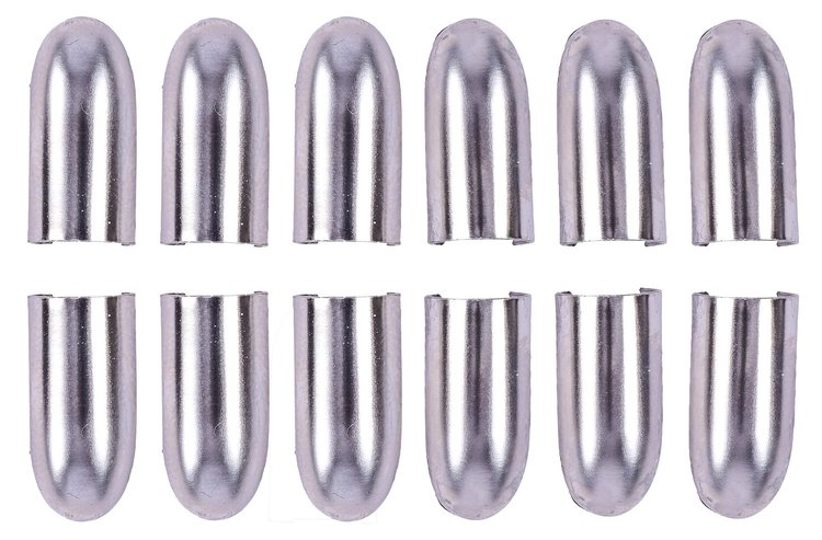 Seat Trim End Caps Fit Select 1966-1972 Buick, Cadillac, Chevy, Oldsmobile Pontiac Models [Chrome, Set of 12]