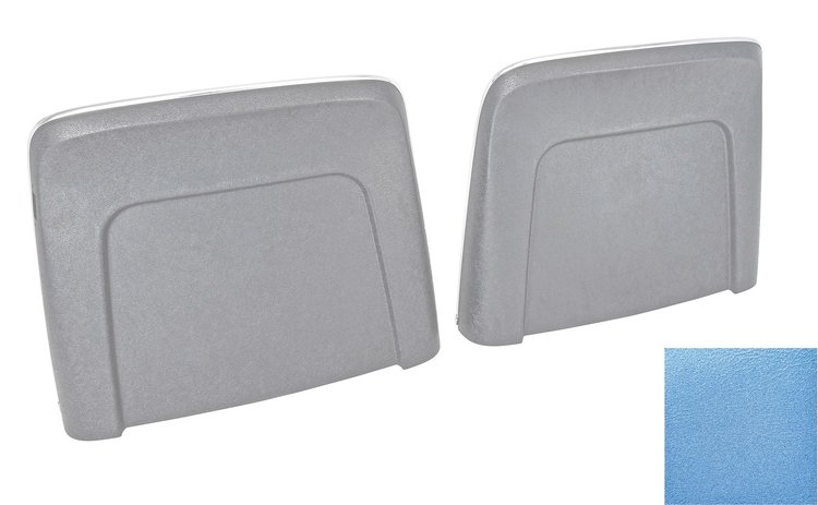 Bucket Seat Backs Fits Select 1967 GM Models [Light Blue, Pair]
