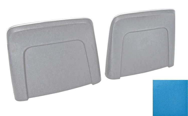 Bucket Seat Backs Fits Select 1967 GM Models [Bright Blue, Pair]
