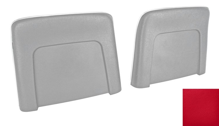 Bucket Seat Backs Fits Select 1968 GM Models [Red, Pair]
