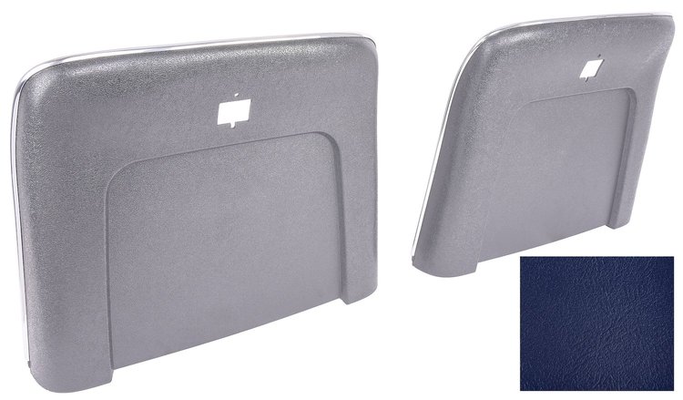 Bucket Seat Backs Fits Select 1969-1972 GM Models [Dark Blue, Pair]