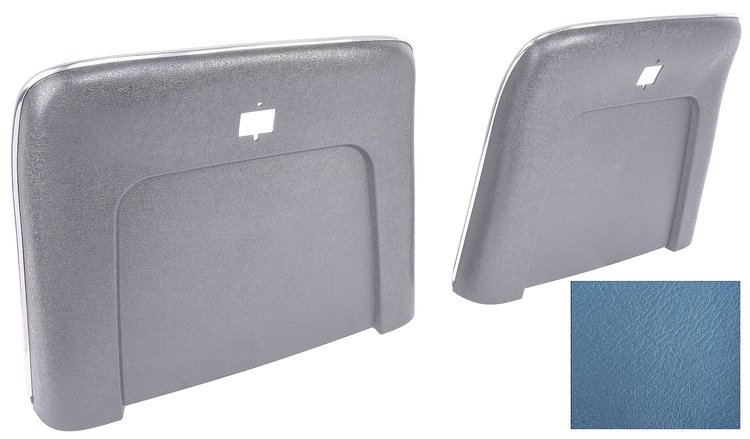 Bucket Seat Backs Fits Select 1969-1972 GM Models [Bright Blue, Pair]