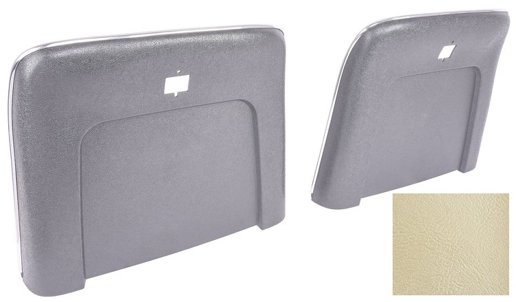 Bucket Seat Backs Fits Select 1969-1972 GM Models [Parchment, Pair]